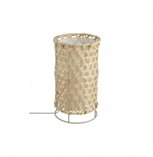 Lampe en bambou - yazu - 30 x 17 cm - bambou, acier et pvc - naturel