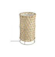 Lampe en bambou - yazu - 30 x 17 cm - bambou, acier et pvc - naturel