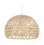 Lampe suspension en bambou - yazu - 25 x 38 cm - bambou, acier et pvc