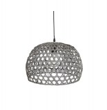 Lampe suspension en bambou - yazu - 25 x 38 cm - bambou, acier et pvc
