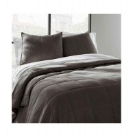 Dessus de lit - district 9 - 240 x 260 cm - polyester - gris foncé