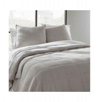 Dessus de lit - district 9 - 240 x 260 cm - polyester - gris clair