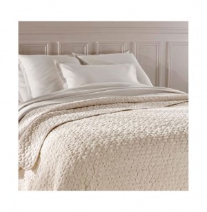 Dessus de lit - valou iv - 240 x 260 cm - coton et polyester - ivoire