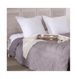 Dessus de lit matelassé - 220 x 240 cm - coton et polyester - gris