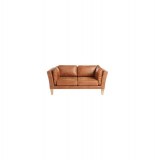 Canapé 2 places - 165 x 75/66 x 92 cm - camel