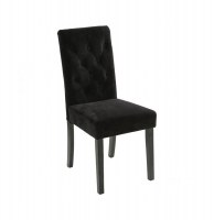 Chaise velours - cleva - 47 x 61 x 99 cm - noir