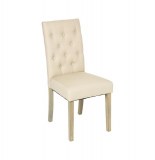 Chaise canevas - cleva - 47 x 61 x 99 cm - beige