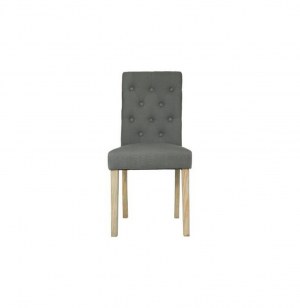 Chaise canevas - cleva - 47 x 61 x 99 cm - gris