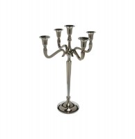 Bougeoir à 5 têtes - h 45 cm - aluminium
