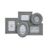 Cadre photo pêle-mêle pour 5 photos - charme - 56 x 2.5 x 32 cm - gr