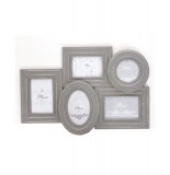 Cadre photo pêle-mêle pour 5 photos - charme - 56 x 2.5 x 32 cm - t