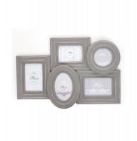 Cadre photo pêle-mêle pour 5 photos - charme - 56 x 2.5 x 32 cm - t