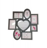 Cadre photo pêle-mêle pour 8 photos - romance - 50.5 x 49 x 2 cm -