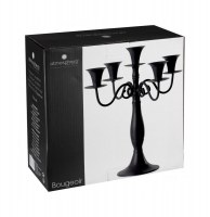 Bougeoir à 5 têtes - 36 x 30 cm - noir