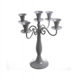 Bougeoir à 5 têtes - 36 x 30 cm - gris