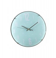 Pendule murale - 27 x 4.8 cm - plastique - bleu