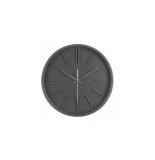 Pendule murale design minimaliste - 35.5 x 4.8 cm - plastique - gris