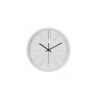 Pendule murale design minimaliste - 35.5 x 4.8 cm - plastique - blanc
