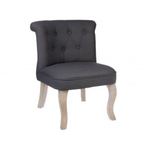 Fauteuil - calixte - 46 x 49 x 58 cm - pin et polyester - gris