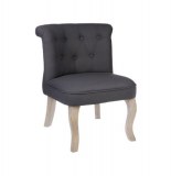 Fauteuil - calixte - 46 x 49 x 58 cm - pin et polyester - gris