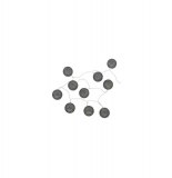 Guirlande 10 boules led - 165 x d 6 cm - noir