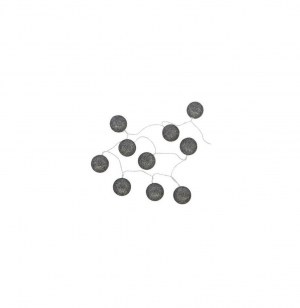 Guirlande 10 boules led - 165 x d 6 cm - noir