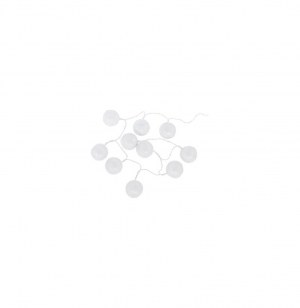Guirlande 10 boules led - 165 x d 6 cm - blanc