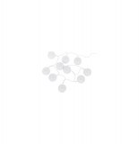 Guirlande 10 boules led - 165 x d 6 cm - blanc