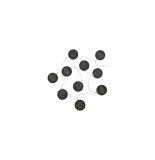 Guirlande 10 boules led - 165 x d 6 cm - noir