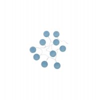 Guirlande 10 boules led - 165 x d 6 cm - bleu