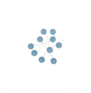 Guirlande 10 boules led - 165 x d 6 cm - bleu