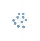 Guirlande 10 boules led - 165 x d 6 cm - bleu