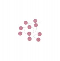 Guirlande 10 boules led - 165 x d 6 cm - rose