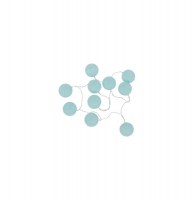 Guirlande 10 boules led - 165 x d 6 cm - menthe