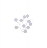 Guirlande 10 boules led - 165 x d 6 cm - blanc