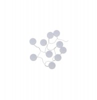 Guirlande 10 boules led - 165 x d 6 cm - blanc