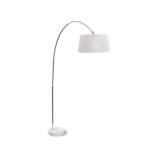 Lampadaire abat-jour - 165 x 45 x 210 cm - coton, métal et marbre - b