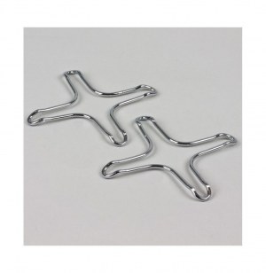 Support bain-marie - lot de 2 - chrome - metaltex