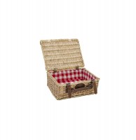 Valisette - osier - rouge et blanc