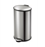 Poubelle ovale - 30l - acier inoxydable - silver