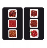 Planches à découper en verre - lot de 2 couvre plaques universels -