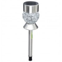 Balise solaire - 34 cm - inox et verre