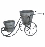 Porte plante - 2 pots terra