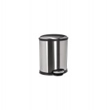 Poubelle ovale - 6l - acier inoxydable - silver