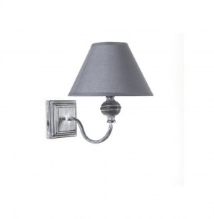 Applique à pied carré - 20 x 26.5 x 25 cm - gris