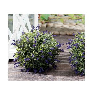 Boule de buis avec lavande - d 22 cm - plante artificielle