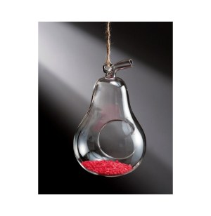 Poire en verre à suspendre - 13 x 12 x 20 cm - décoration