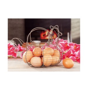 Panier à oeufs en forme de poule - 19 x 25 x 19 cm - coloris aléatoi