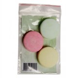 Lot de 3 macarons en plâtre sans soucoupe - 4 cm - plâtre