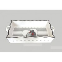 Plat à four - félin - 35 cm x 19,5 cm